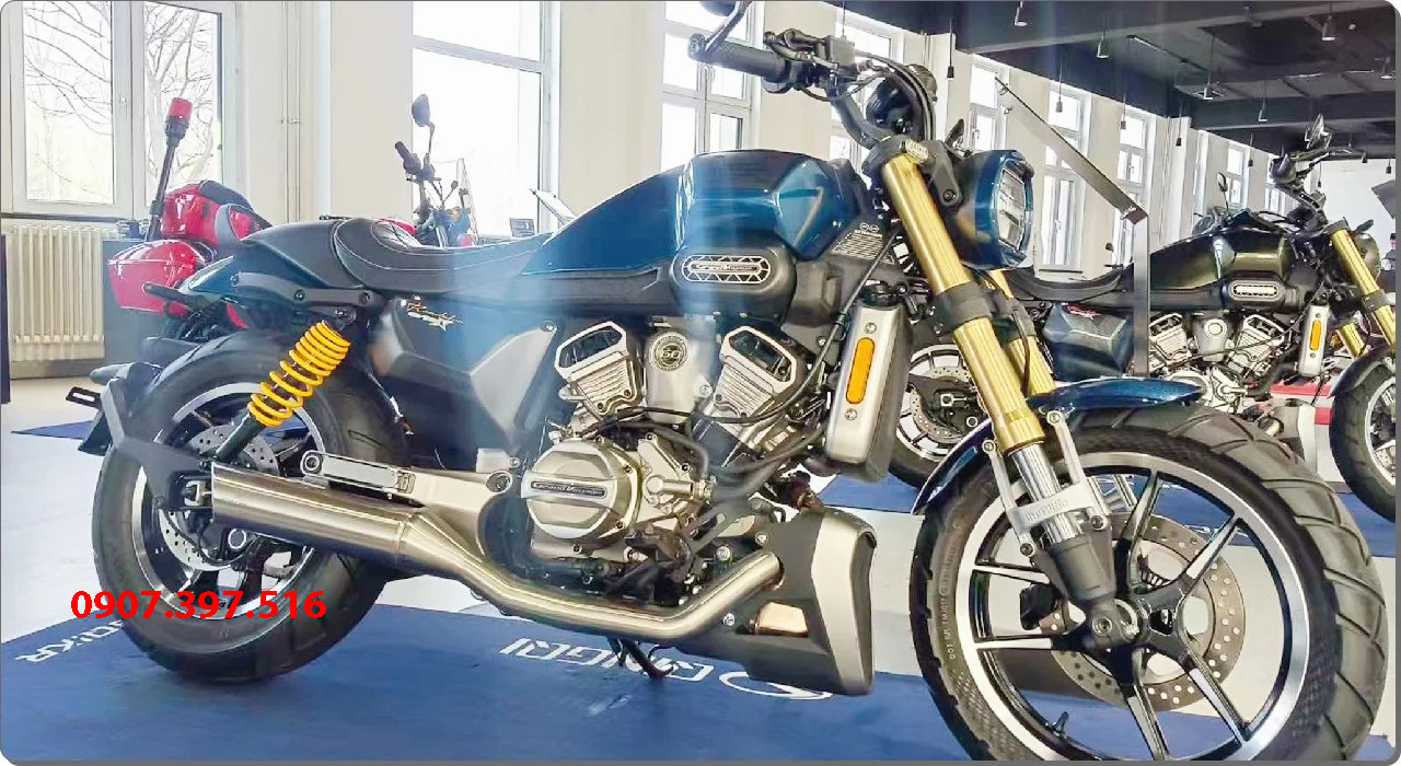 Hyosung GV350X thiết kế tổng thể cruiser 350cc phong cách Mỹ cơ bắp