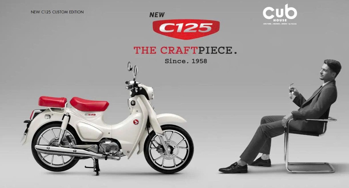 Honda Super Cub 125 Custom Edition 2025 Thái Lan màu trắng