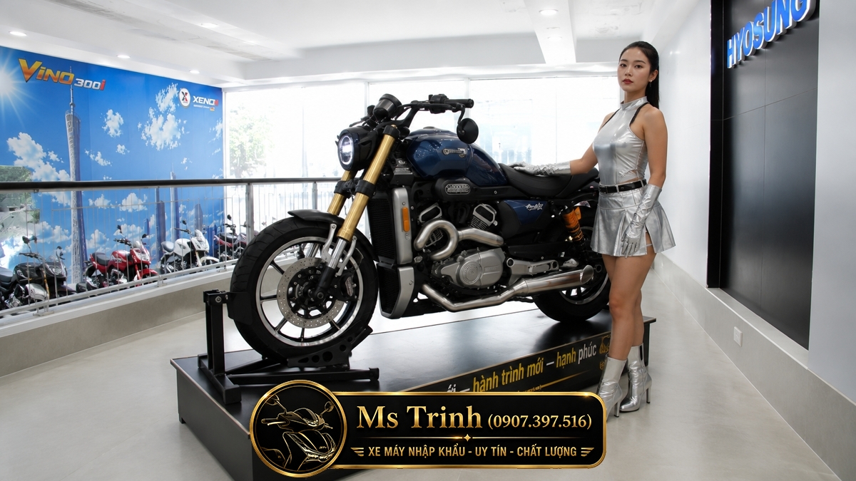Hyosung GV350X tại Hồ Chí Minh - Cruiser 350cc Phong Cách Mỹ Cơ Bắp, Cá Tính