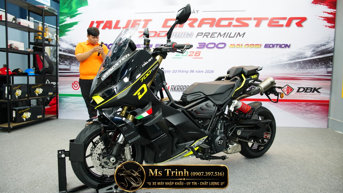 Italjet Dragster 700 Twin Premium Edition 2026 - Siêu Mô Tô Đội Lốt Scooter Đầu Tiên Thế Giới Chỉ 25 Xe Tại Việt Nam