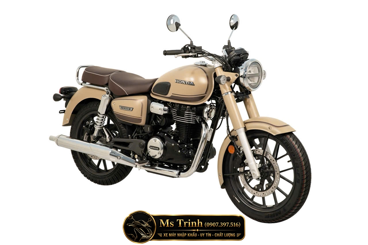 Honda CB350C Pro màu vàng cát nổi bật với phong cách retro classic đầy thanh lịch
