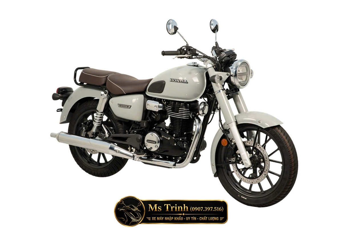 Honda CB350C Pro màu xám xi măng 2026 nổi bật với phong cách retro hiện đại cá tính