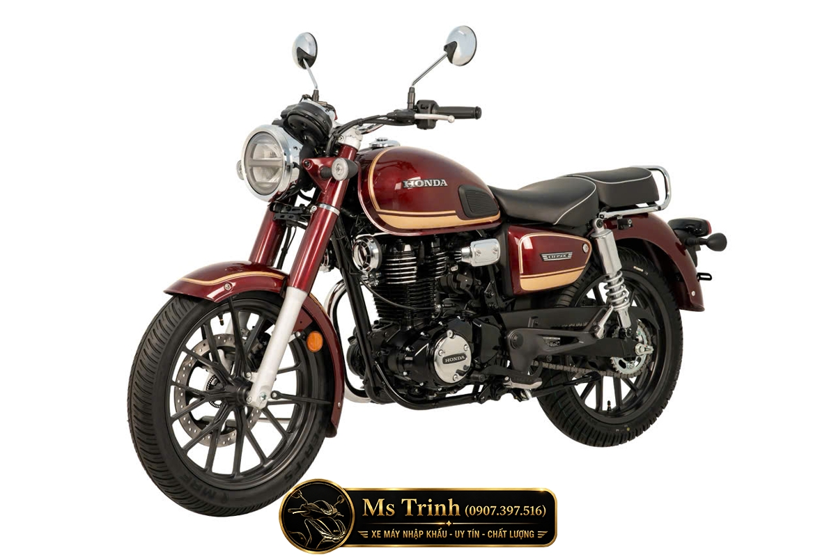 Chính diện Honda CB350C Special Edition 2026 trang bị đèn LED tròn cổ điển hiện đại