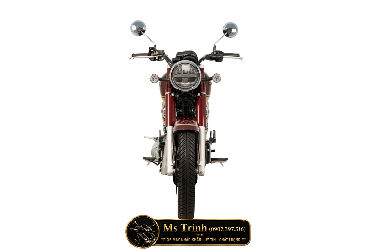 Honda CB350C Special Edition màu đỏ ánh kim nổi bật với phong cách retro roadster cổ điển