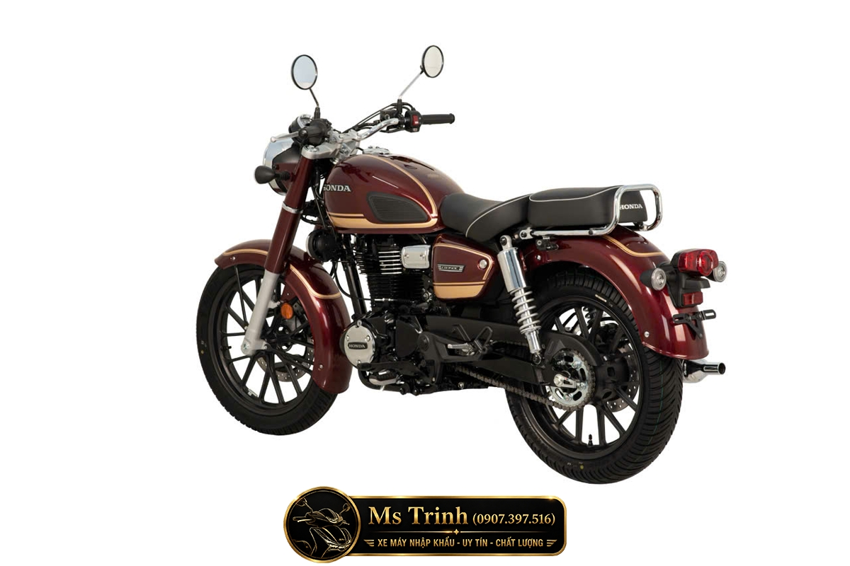 Chi tiết bình xăng Honda CB350C Special Edition 2026 với logo Honda chrome cao cấp nổi bật
