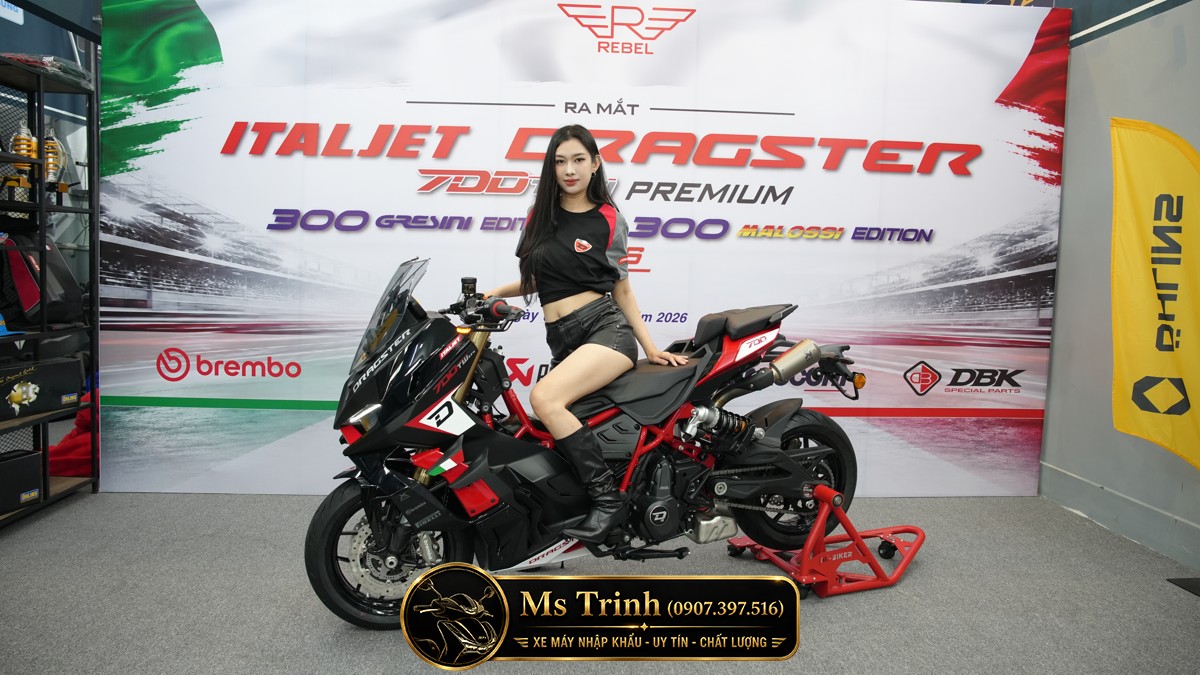 Hiệu ứng khởi động màn hình TFT Italjet Dragster 700 Twin Premium Edition